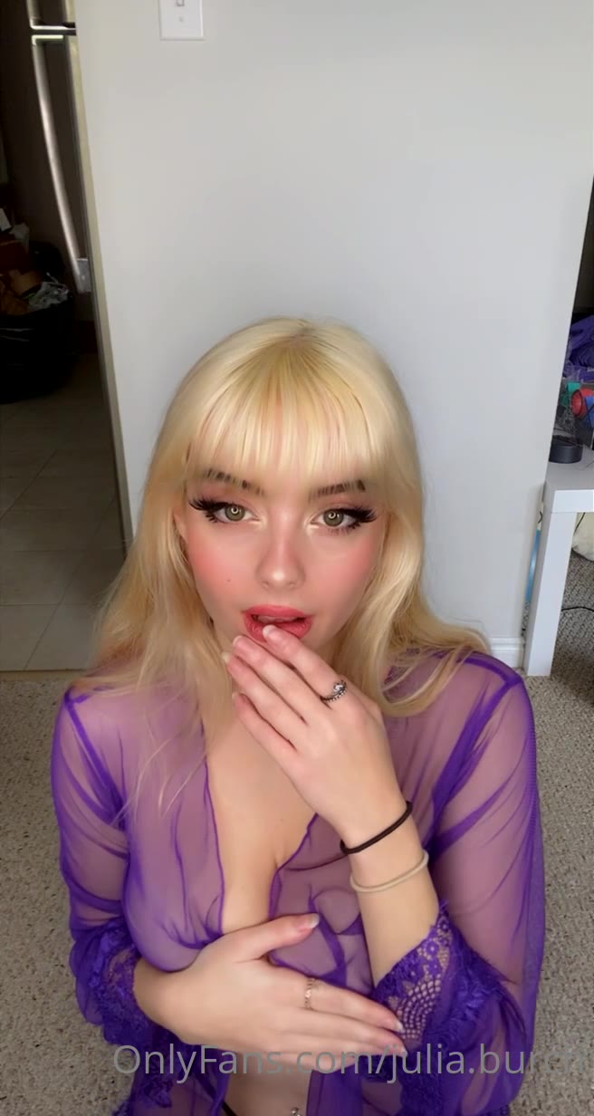Burch twins Naked shows tits in purple lingerie OnlyFans Leak