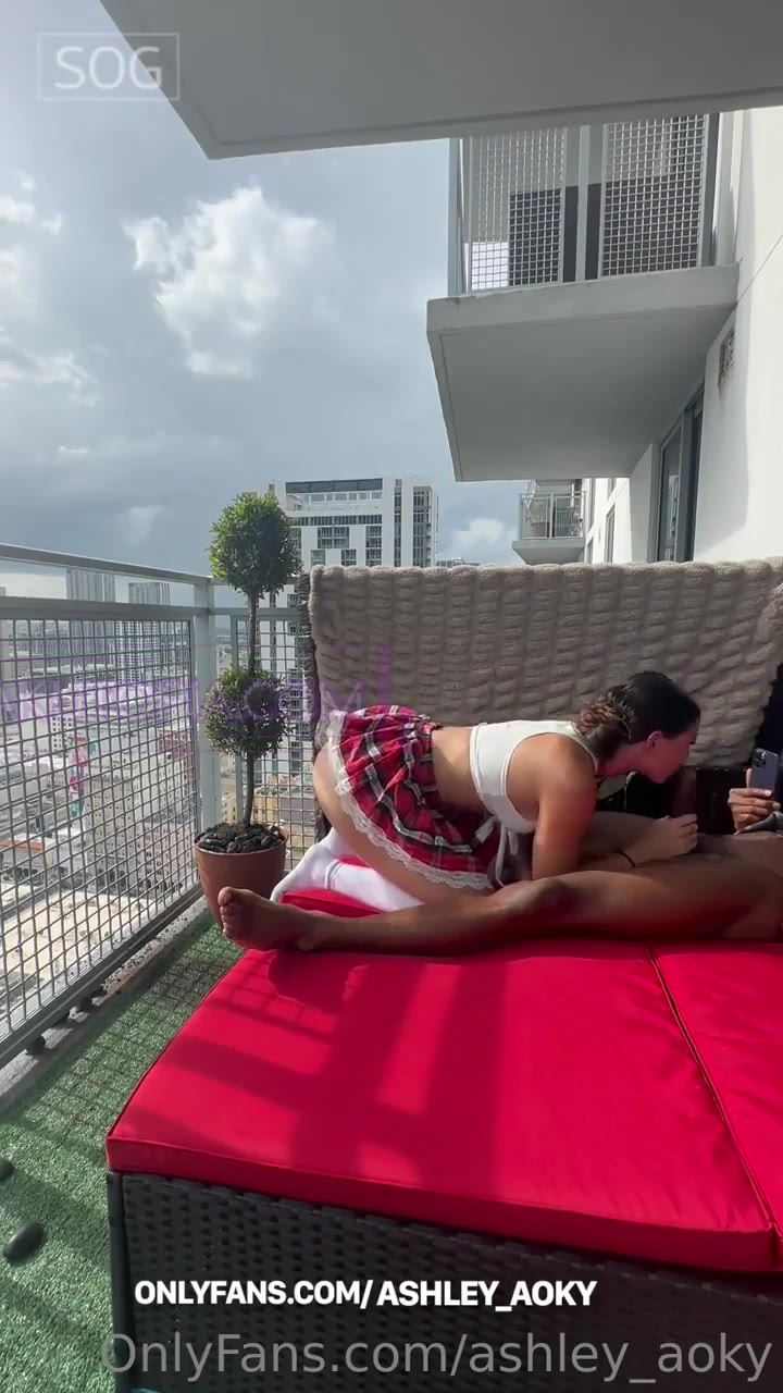 Ashley Aoky’s Balcony Sextape Leaked