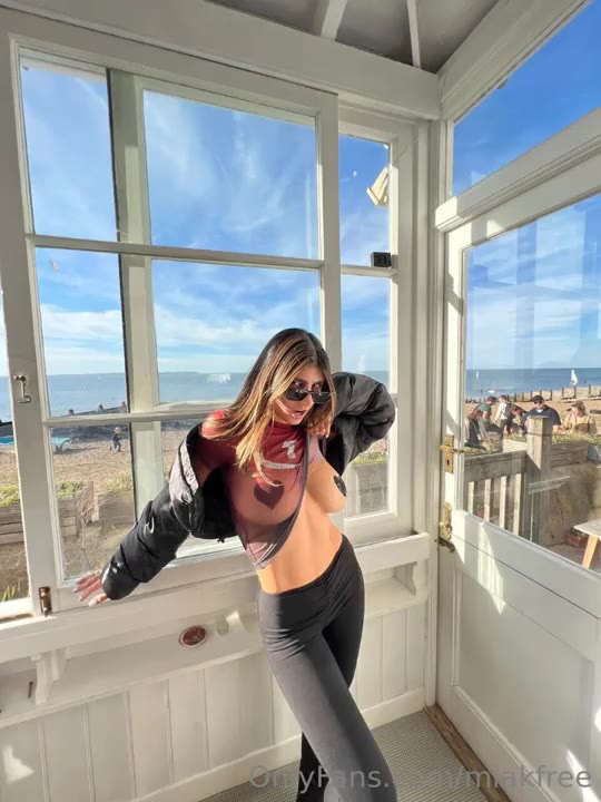 Mia Khalifa Leaks Stunning Balcony Strip