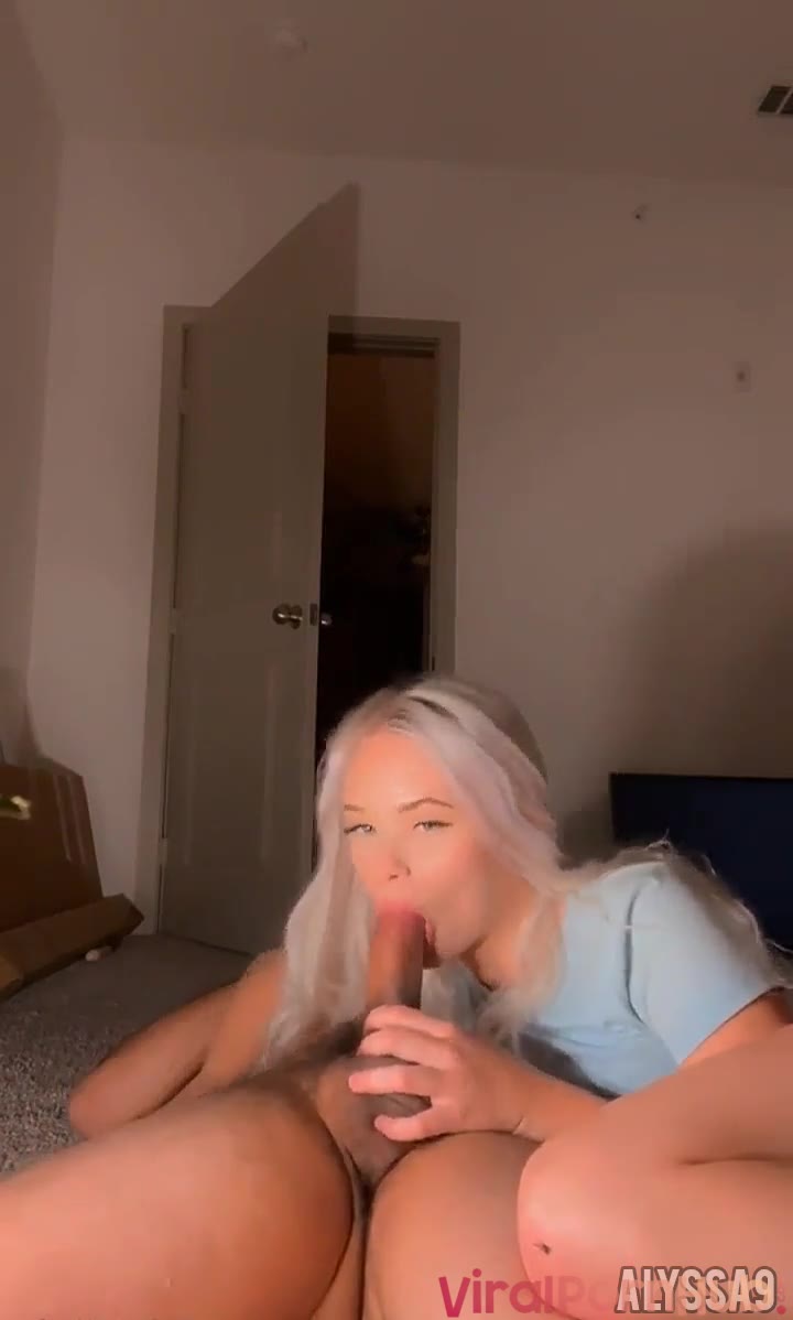 Alyssa9 Blowjob While Riding Girthy Dick Leaked Video