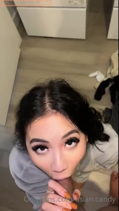 Asian Candy Horny Girl Sucking Big Hard Cock On Knees Onlyfans Video