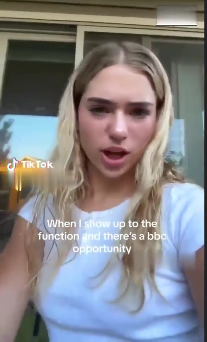 Blonde TikToker recorded fucking a well endowed black man
