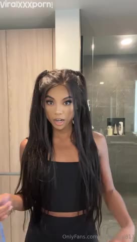 Sophie Vanmeter Tries on Tight Blue Dress in Elegant Bathroom Video