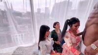 Aaliyah Yasin Yasmina Khan Sahara Knite Three Desi Bhabis Gone Wild With A BBC foursome