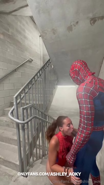 BF Ashley Aoky Have Sex In Their Spidey Suits