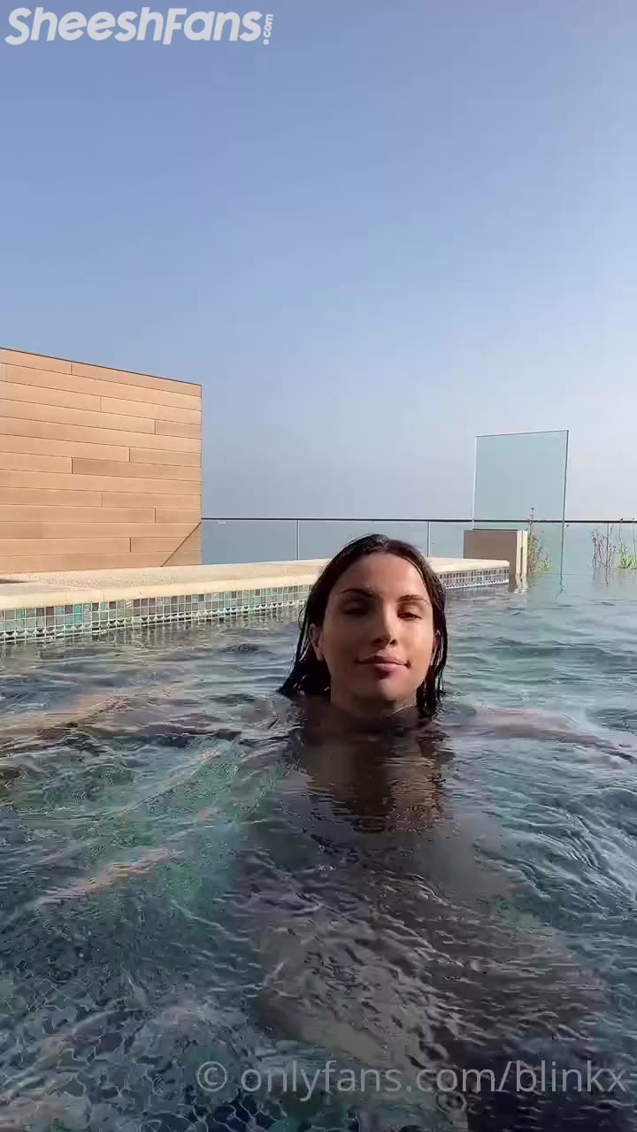 Blinkx masturbating by the pool on a resort