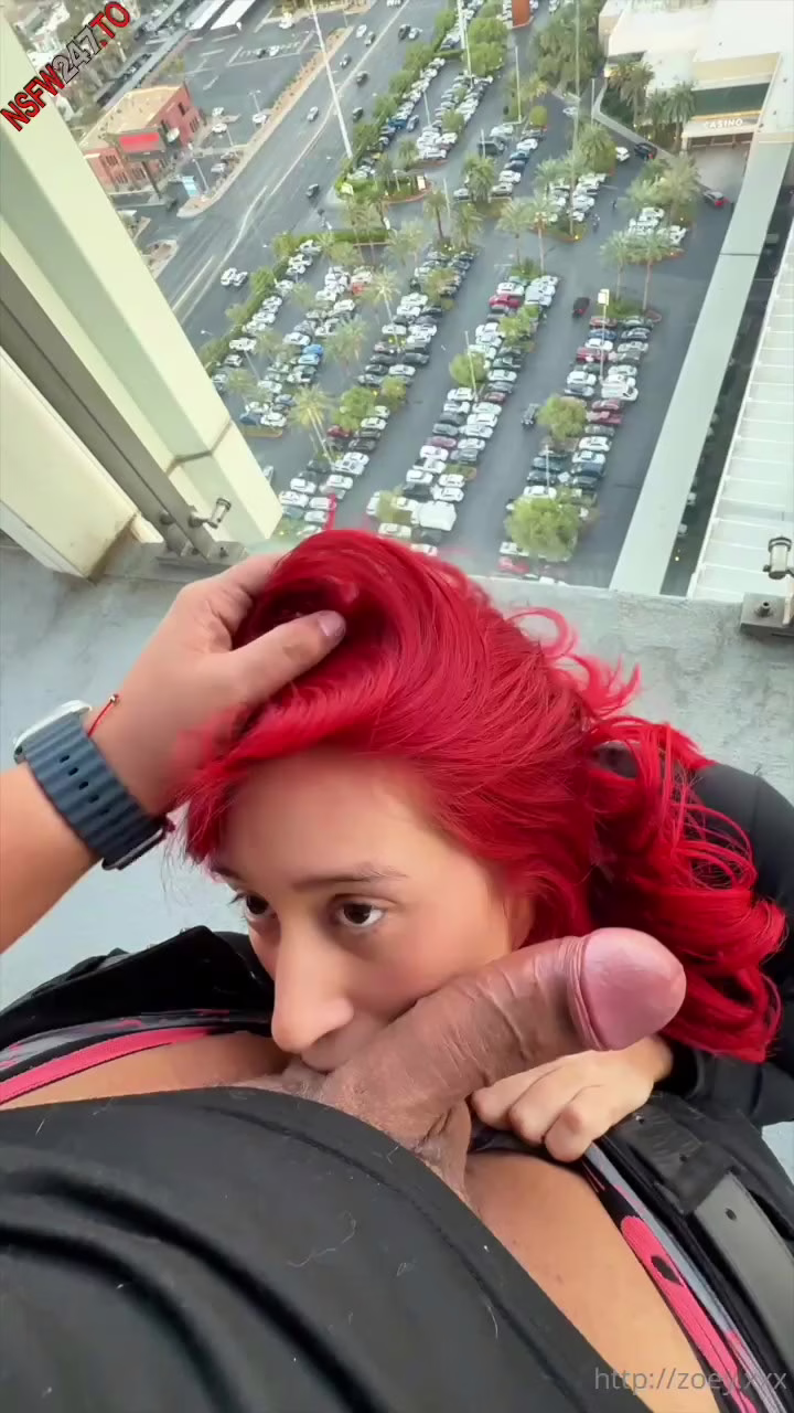 Zoey Di Giacomo POV balcony blowjob