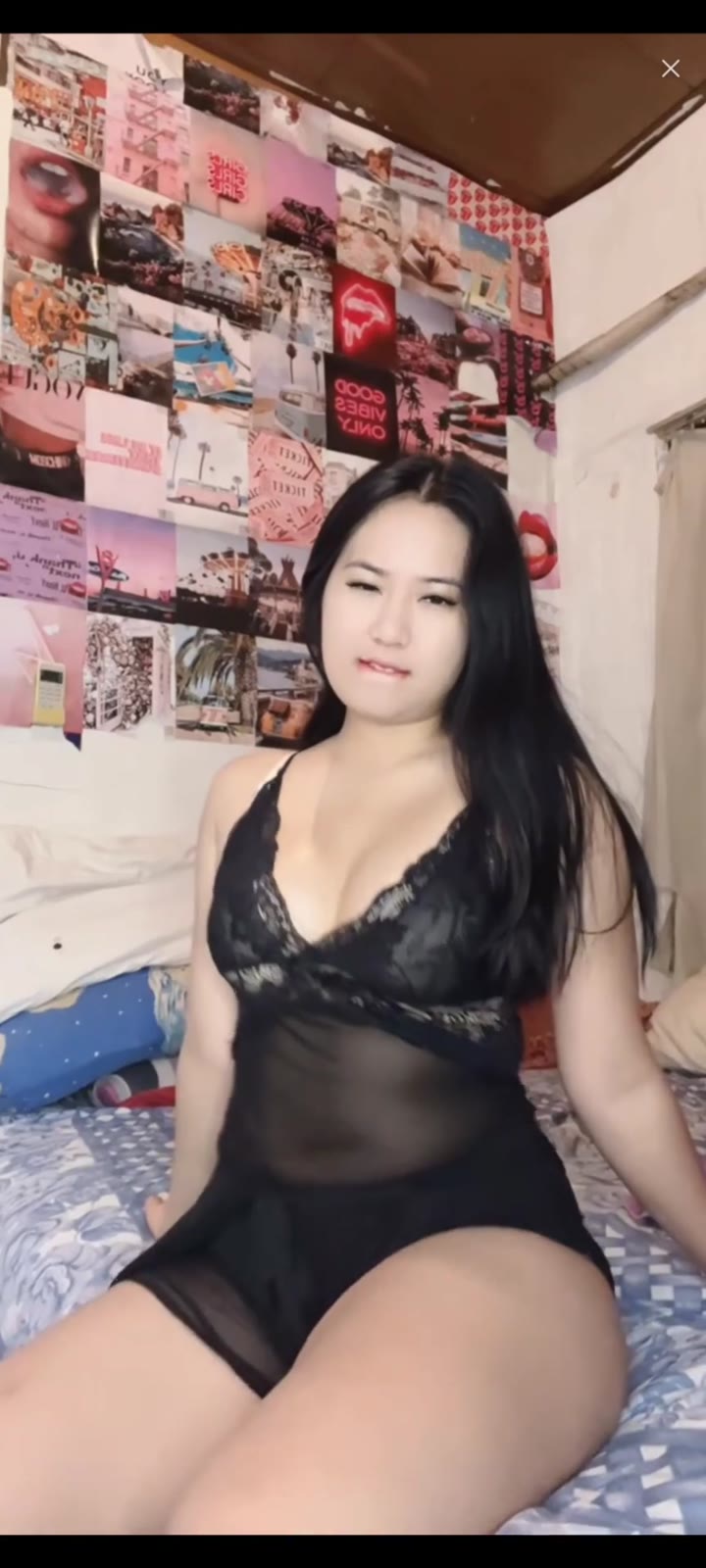 Watch Intan Aninda Bigo lingerie hitam IG intananinda