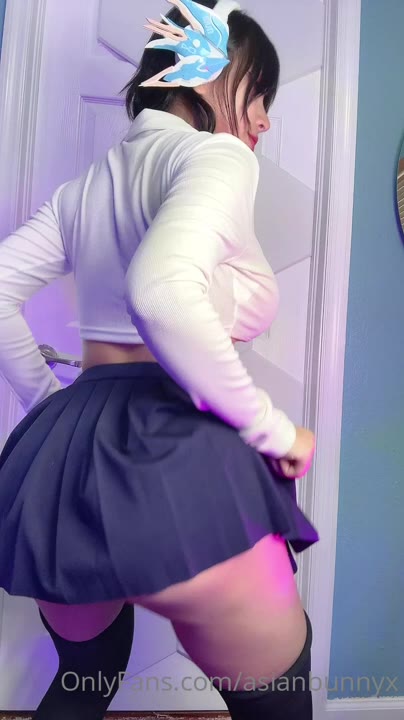 Watch asianbunnyx sexy schoolgirl cosplay