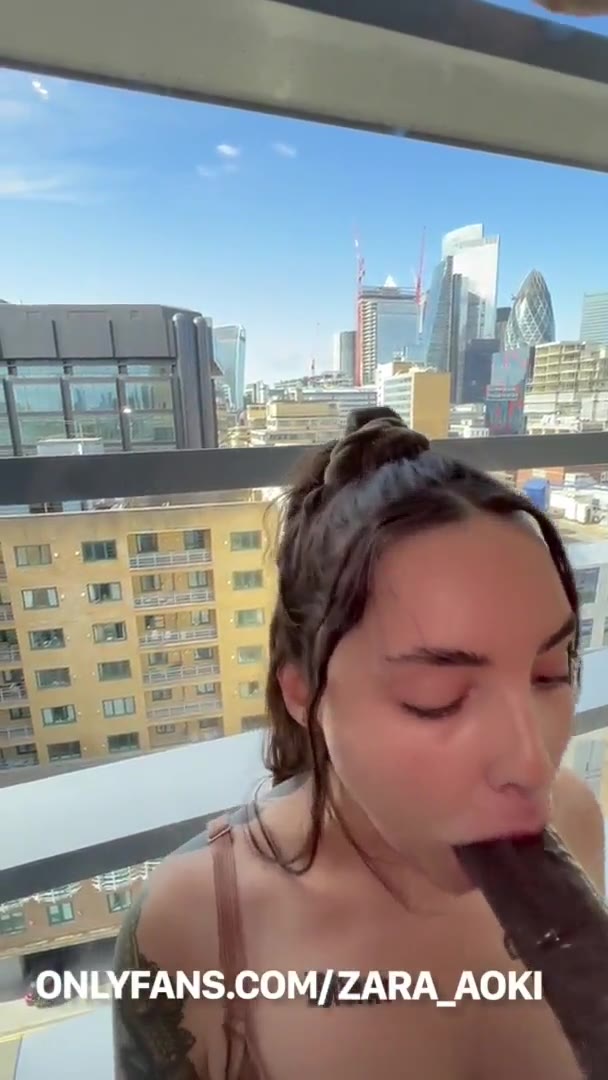 Watch zara aoki balcony blow