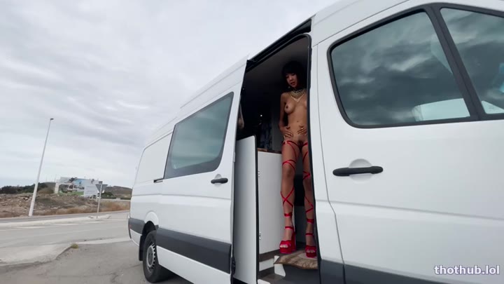Watch DaringKiara Pumping And Paying Gas Naked In Public Gas Station
