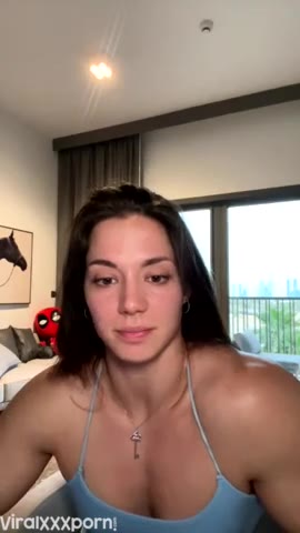Watch Vladislava Galagan Teasing in a Blue Tank Top with a Spiderman toy in her Mouth
