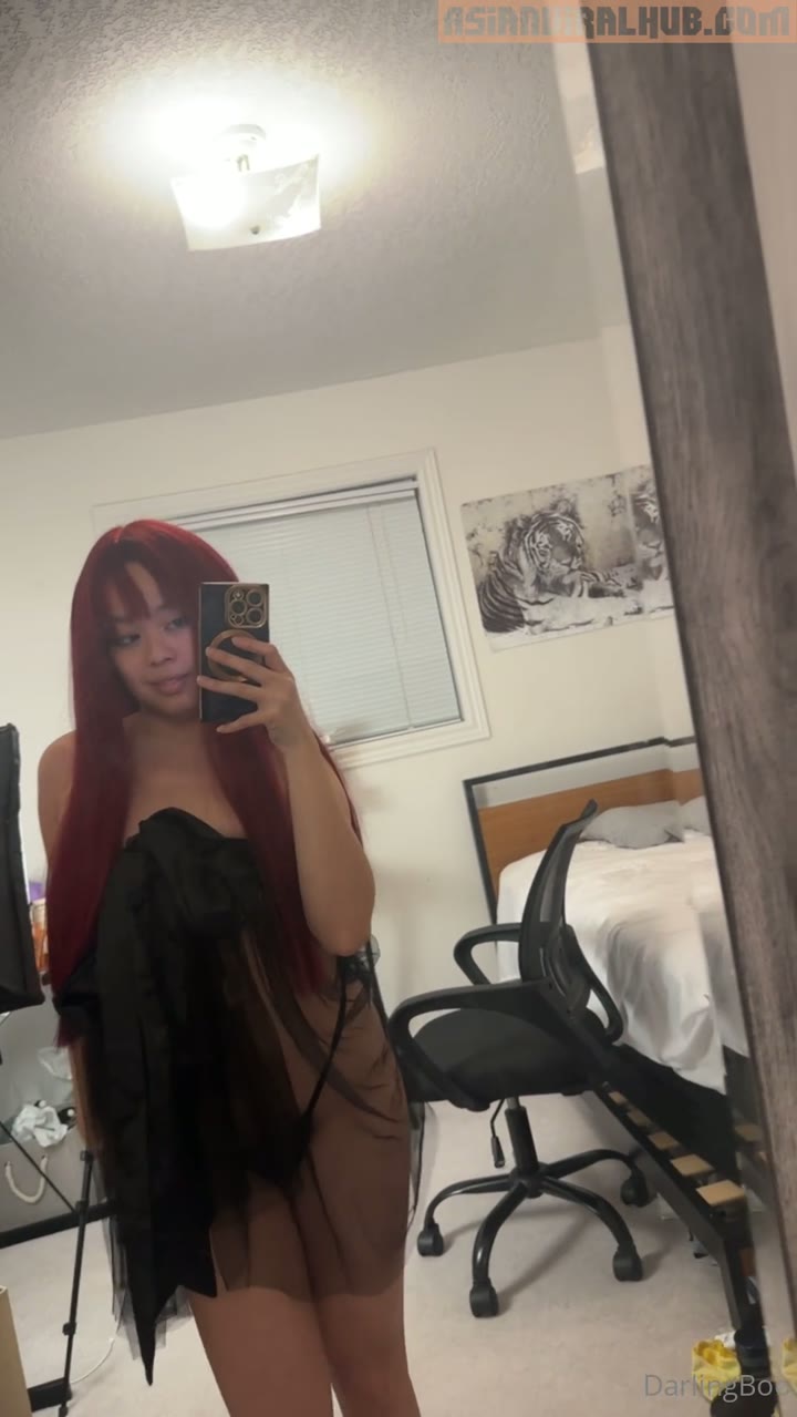 Watch Darlingboo Striptease In Burgandy Wig Onlyfans Leaked Video