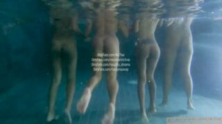 Ae thai,morenamitch,naughty dreams And Tastymazevip Naked In Pool Showing Their Cute Asian Booties Onlyfans Leaked Video