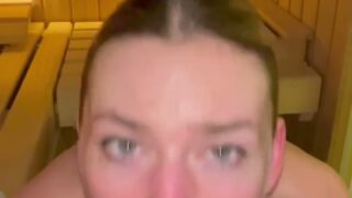 Halli N Lover Sucking And Fucking In The Sauna
