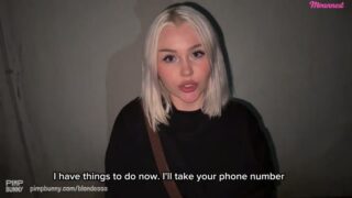 Blondessa Flashes Her Tits On The Street On First Date! They’re Fucked On The Second Day!